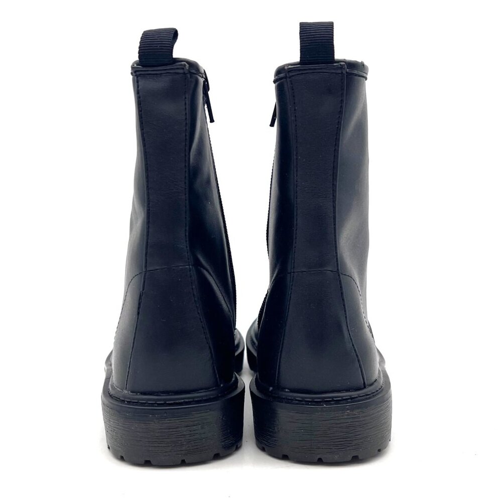 Mudd Combat Boots Womens Size 6 Black Faux Leather Style MDMonti New In Box - Picture 6 of 16